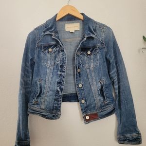 Pilcro & the Letterpress cropped denim jacket, originally from Anthropologie